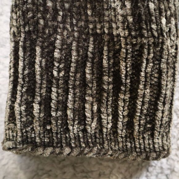 Zara Knit Chenille Crop Sweater Brown Scalloped Hem Size S Soft Comfy - Picture 9 of 12